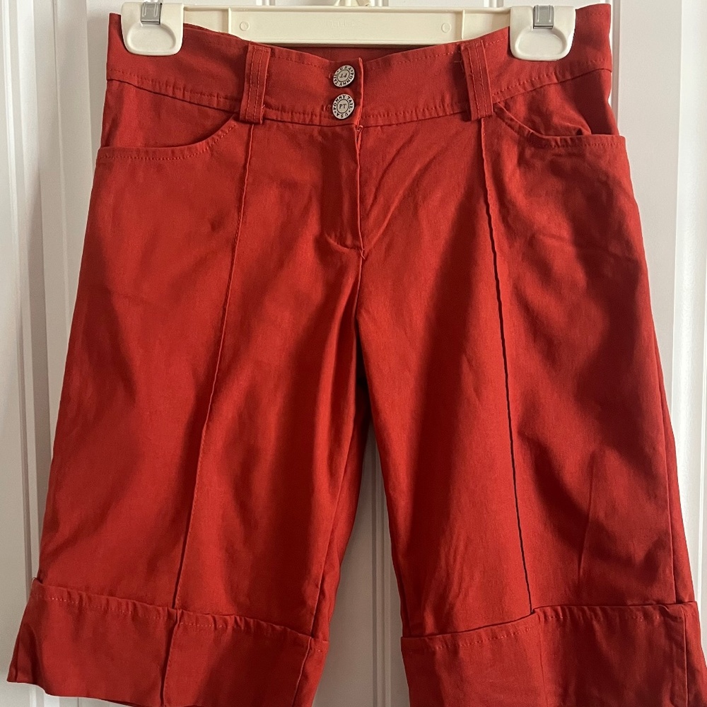 Red Orange Bermuda Shorts